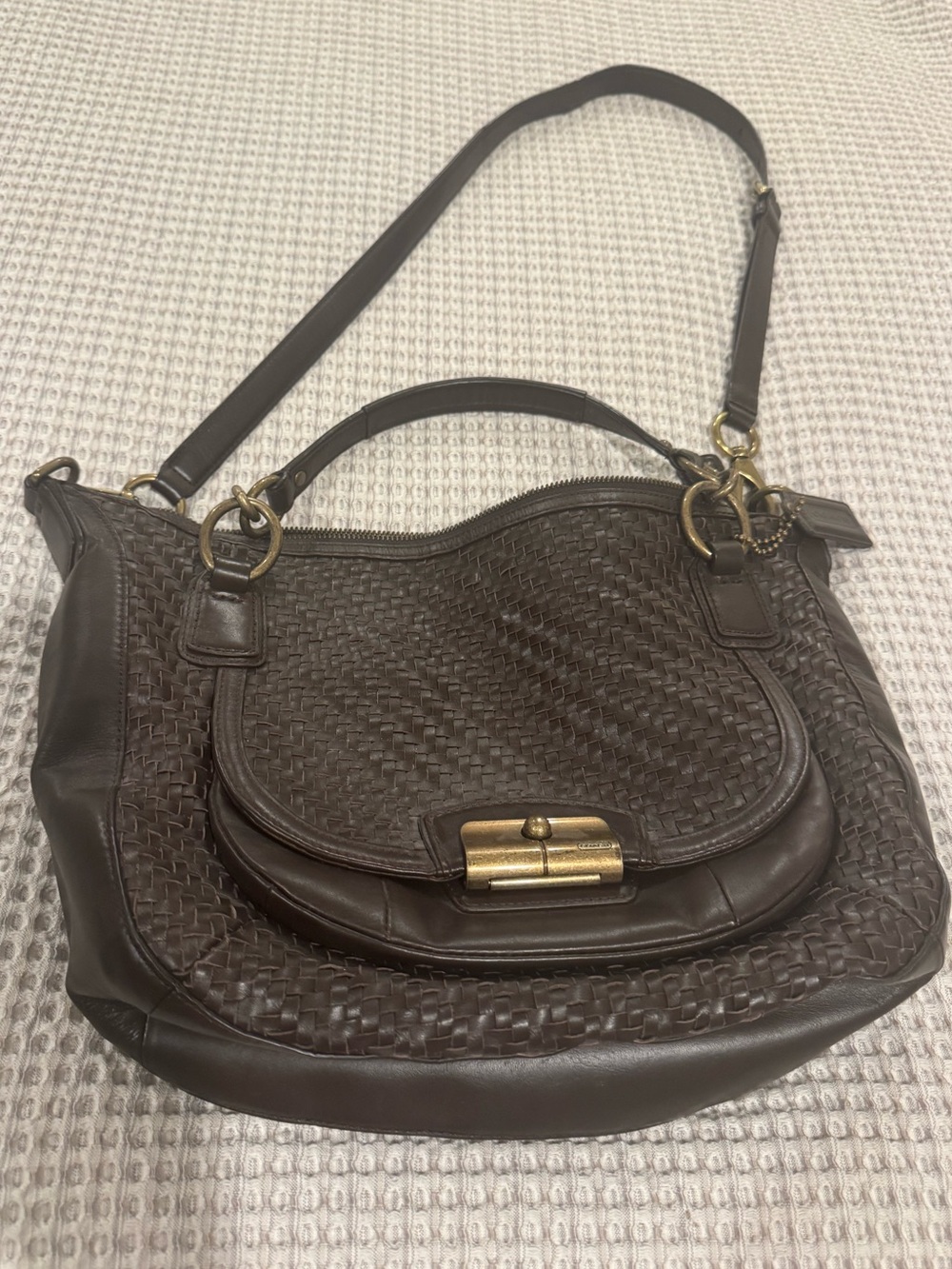 Coach- brown leather purse.